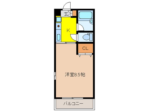 はよしハイツＢの物件間取画像